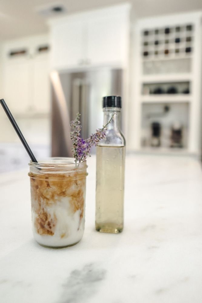 Iced Lavender Cold Brew Latte + How To Make Cold Brew In A French Press, Recipe