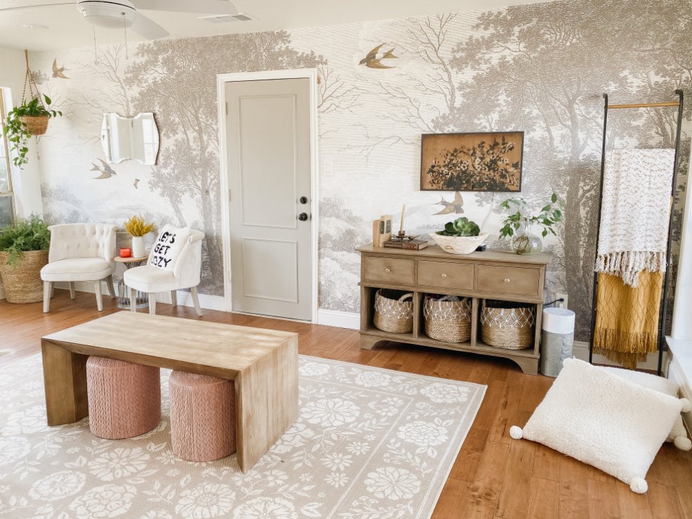 Entry- Adding Character with Wood Trim and Wallpaper - Nesting