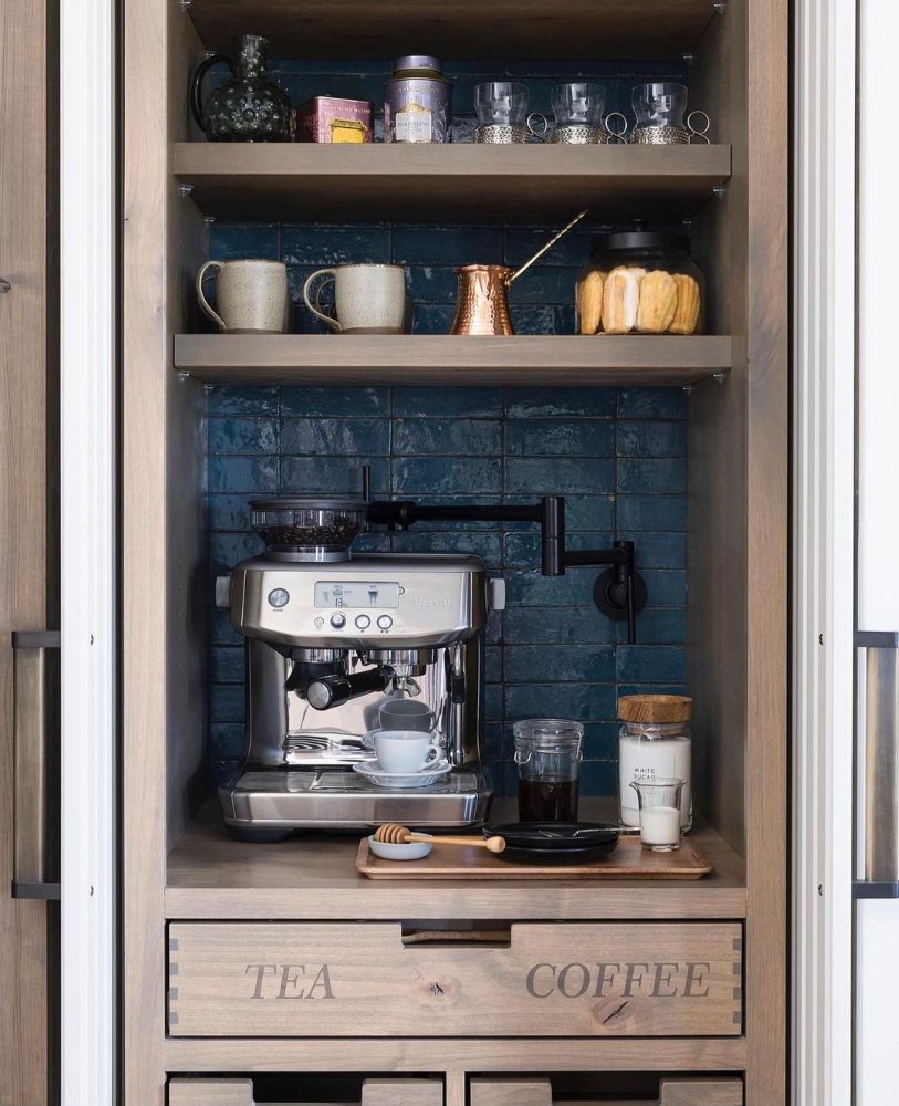 Coffee maker cabinet
