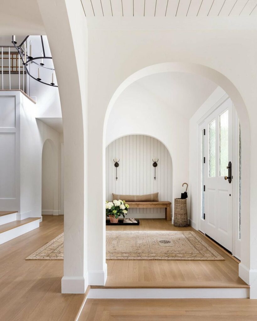 Stone, arches, white color: bright modern apartment in Paris 〛◾ Photos ◾  Ideas ◾ Design