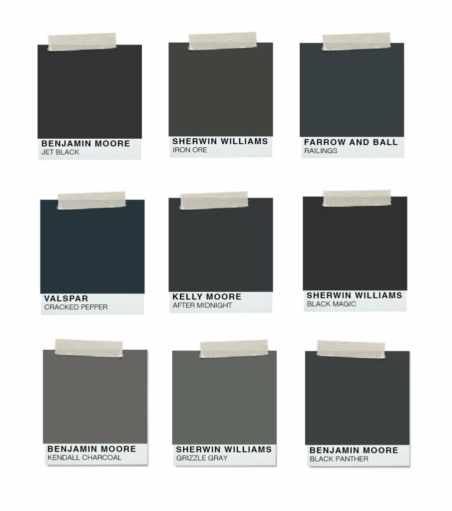 Black and Charcoal Wall Inspiration - Top Black Paint Colors