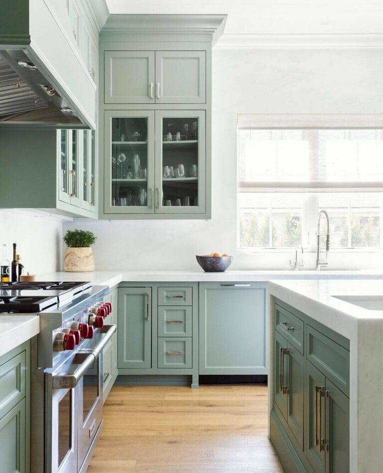 Green Kitchen Cabinet Inspiration + Best Green Paint Colors - Farmhouse ...