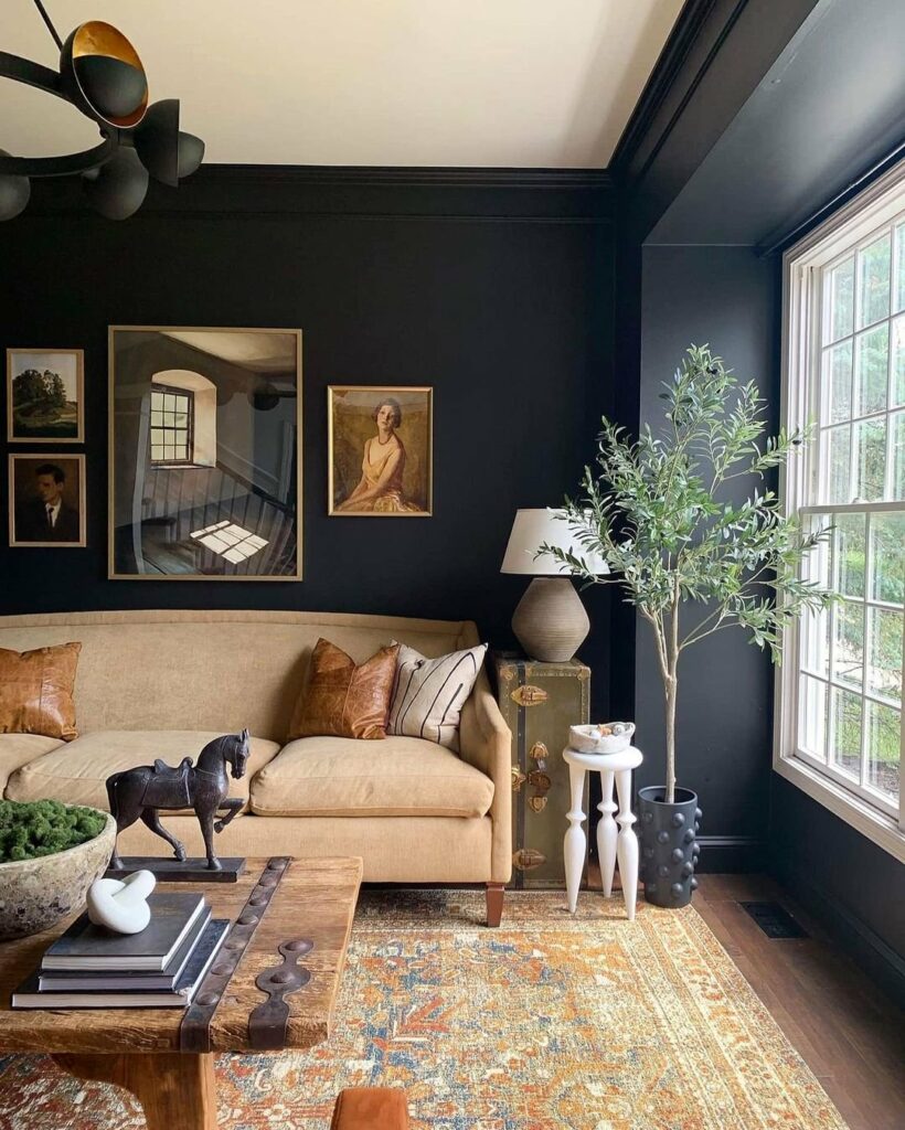 Black and Charcoal Wall Inspiration - Top Black Paint Colors